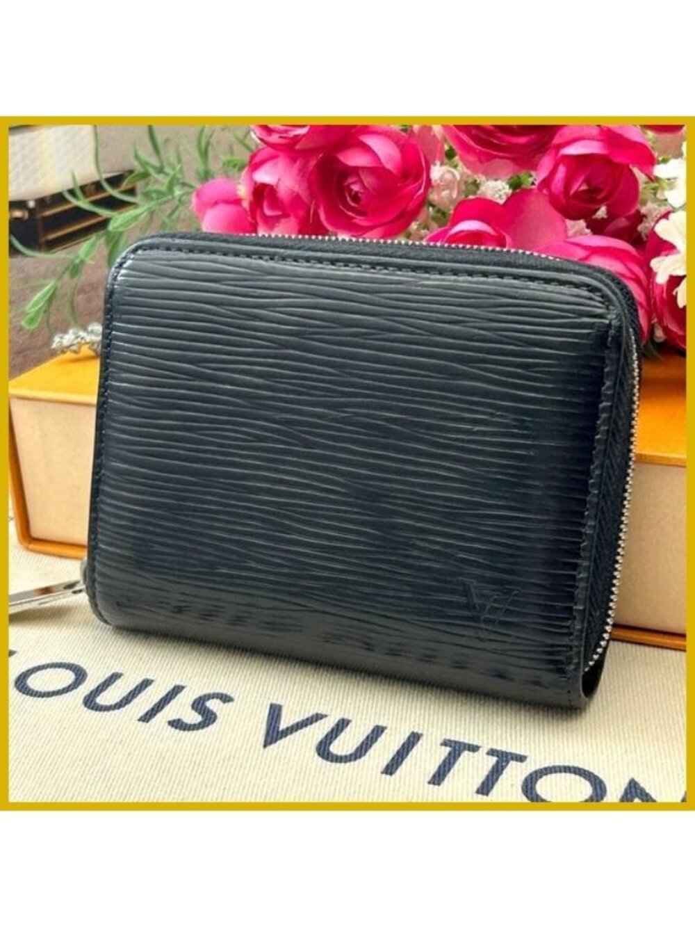 Louis Vuitton Epi Zippy Coin Purse Noir Mini